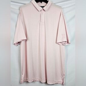 PGA Tour Pink and White Stripe 2XL Polo